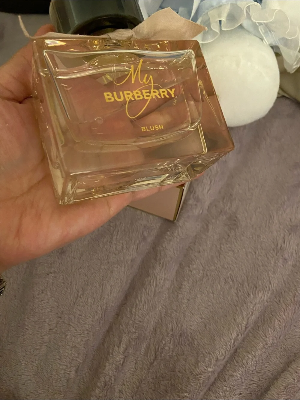 Burberry Blush Pink Bottle with Gold Logo